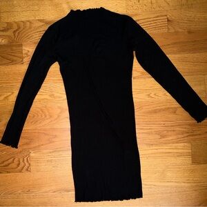 Forever 21 Black Ribbed Knit Dress